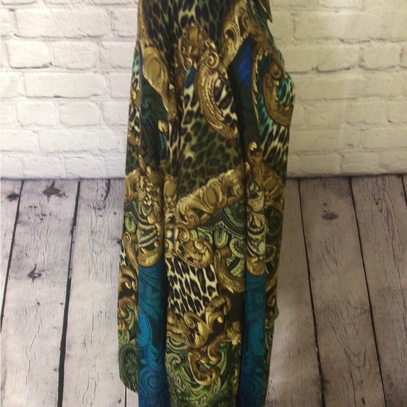 Susan Graver printed feather weave button front shirt blouse top size 18W - Picture 6 of 8